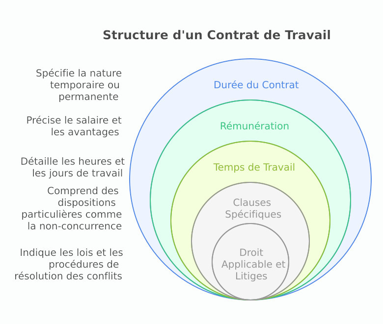 Structure d'un contrat de travail